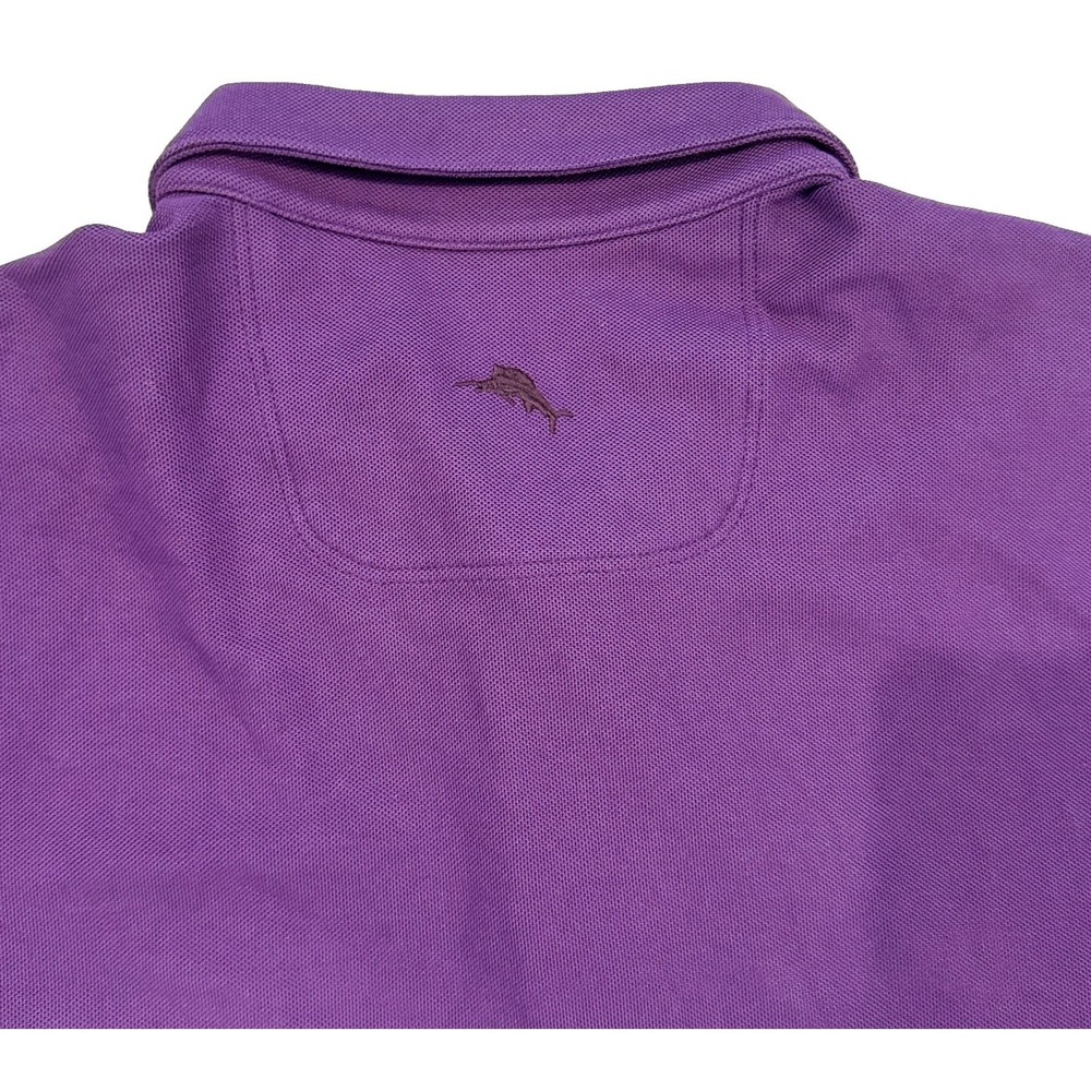 Tommy Bahama Mens IslandZone Polo XXL Purple Supima Cotton Holiday Martini Glass - Picture 6 of 12
